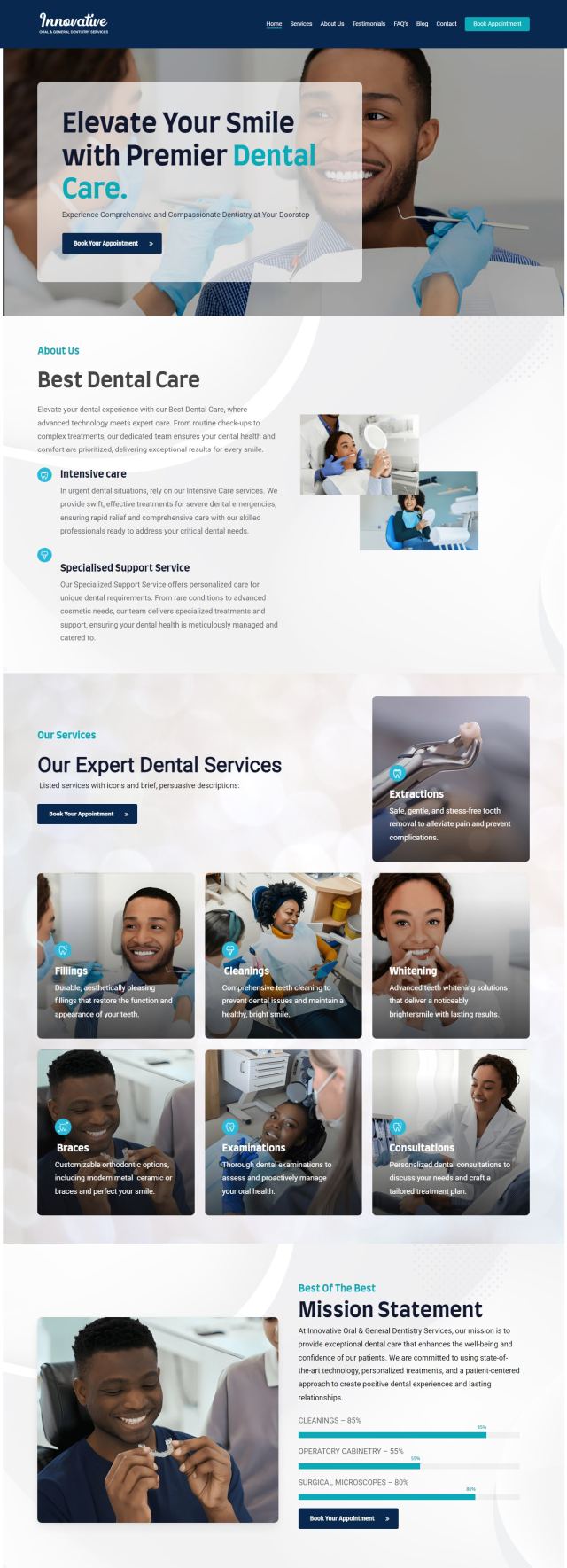 Dental Practice Site with Seven Treatment Explainers