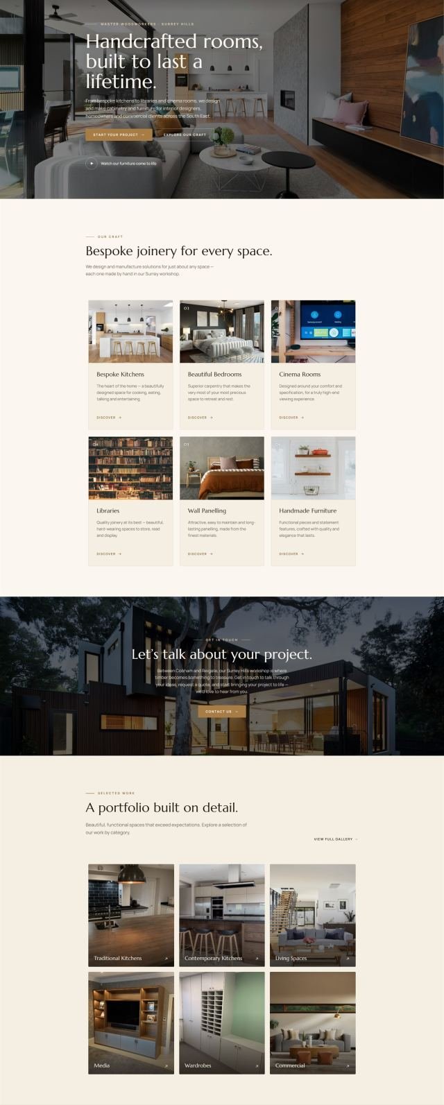 Luxury Joinery Brand Site, Delivered White-Label