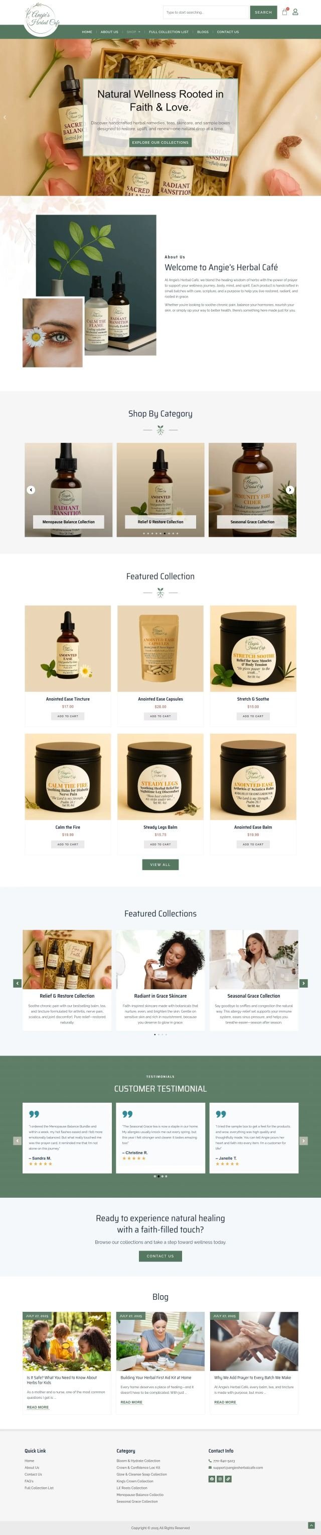 WooCommerce Store Built Around Seven Product Collections