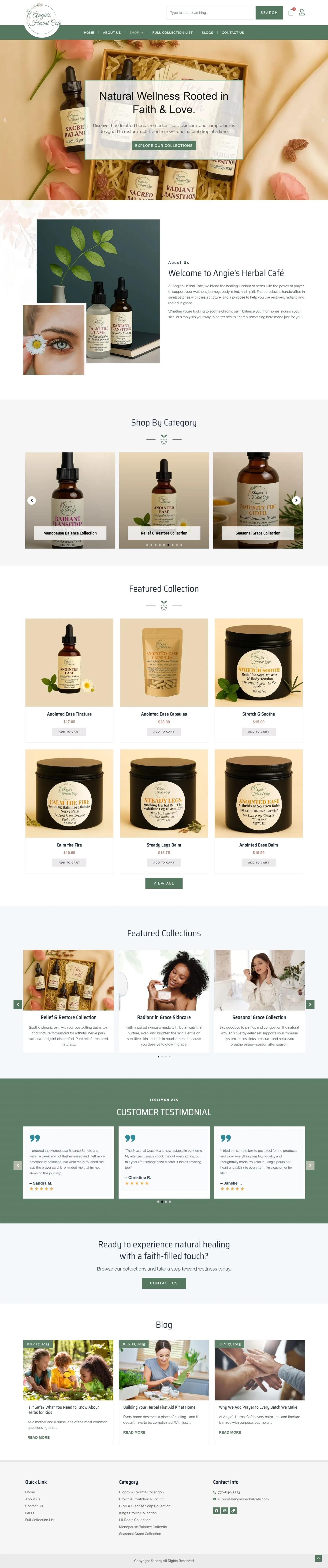 WooCommerce Store Built Around Seven Product Collections