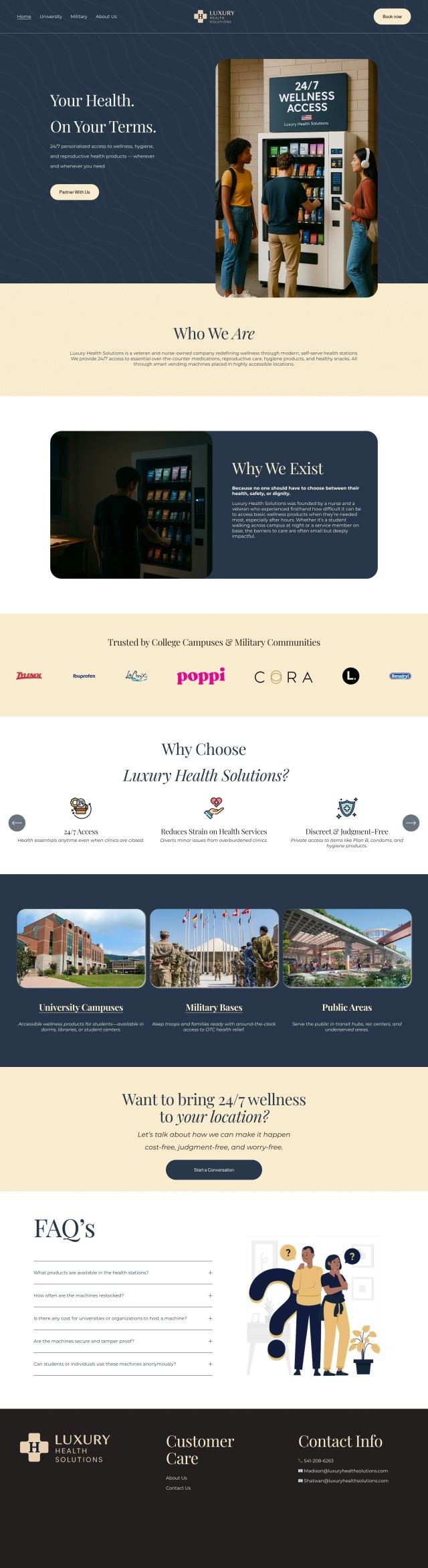 Placement-Led Site for a Self-Serve Health Station Operator